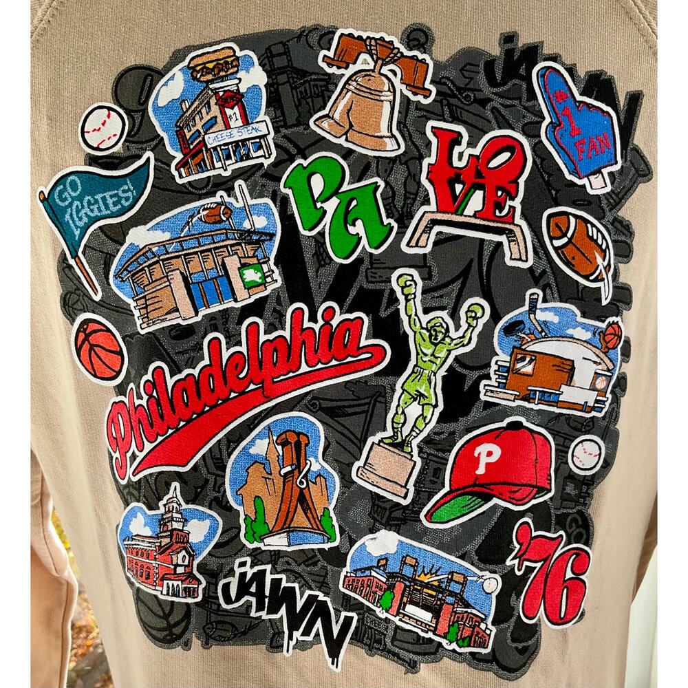 🆕PHILLY | Hooded Graffiti Sweatshirt | Large